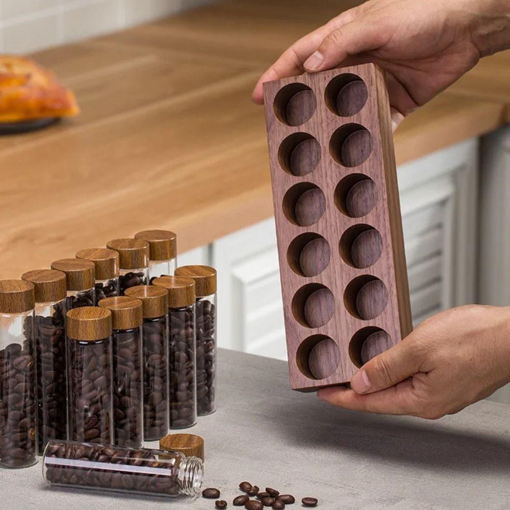 Portable Tea Tube Display Rack With Breathable Lid Tea Tube Bottle  Coffee Bean Storage