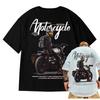 Size 8XL Men Casual T-shirt Teenager Student Tee American Vintage Motorcycle Man Print T-shirt Loose Large Size Large Top