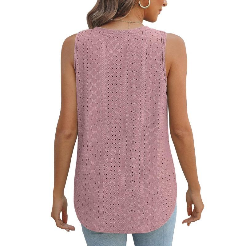Summer Women Vest Solid V-Neck T-Shirt Tank Top