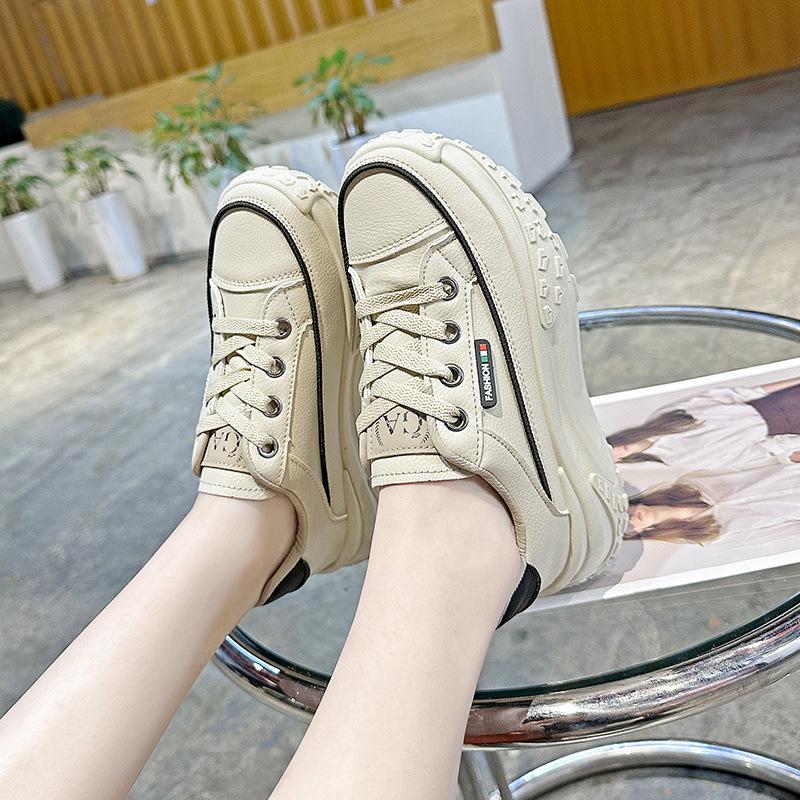 "Женские легкие повседневные спортивные туфли на толстой подошве в корейском стиле 2025 года HX-Q017"