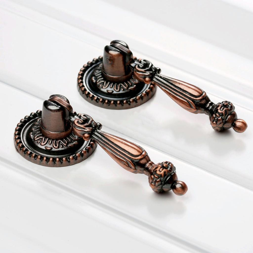 2 шт. антикварная ручка для выдвижной двери шкафа в европейском стиле, подвесная ручка