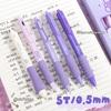 5PCS/Set 0.5mm Gel Pen Soft Grip Neutral Pen New Ballpoint Pen  Students