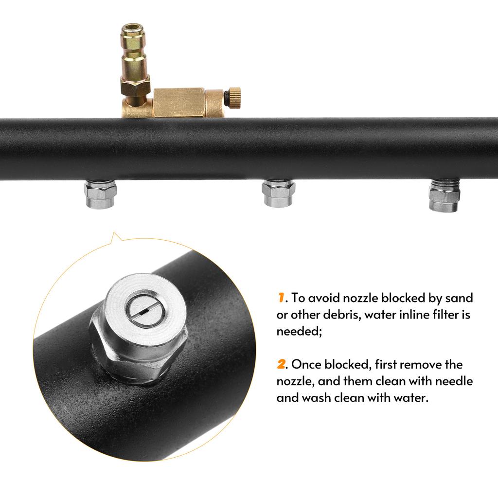 16 Inch 2-in-1 Undercarriage Pressure Washer Surface Cleaner Power Washer Attachment Water Broom