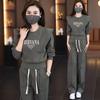 Женский повседневный спортивный костюм — новый весенне-осенний дизайн с рукавами-крылышками и широкими брюками, комплект из двух предметов в стиле знаменитостей