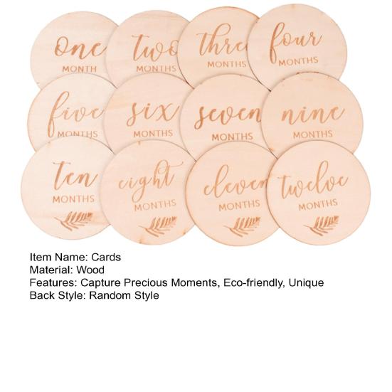 12 шт./компл. деревянные детские вехи карты запечатлеть драгоценные моменты реквизит для фотографий для ежемесячного роста от новорожденных до первого года