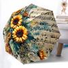 1 шт. Зонт-автомат с подсолнухами и музыкой, прочная конструкция с 8 спицами, портативный дорожный зонт, для вечеринок, на каждый день U053