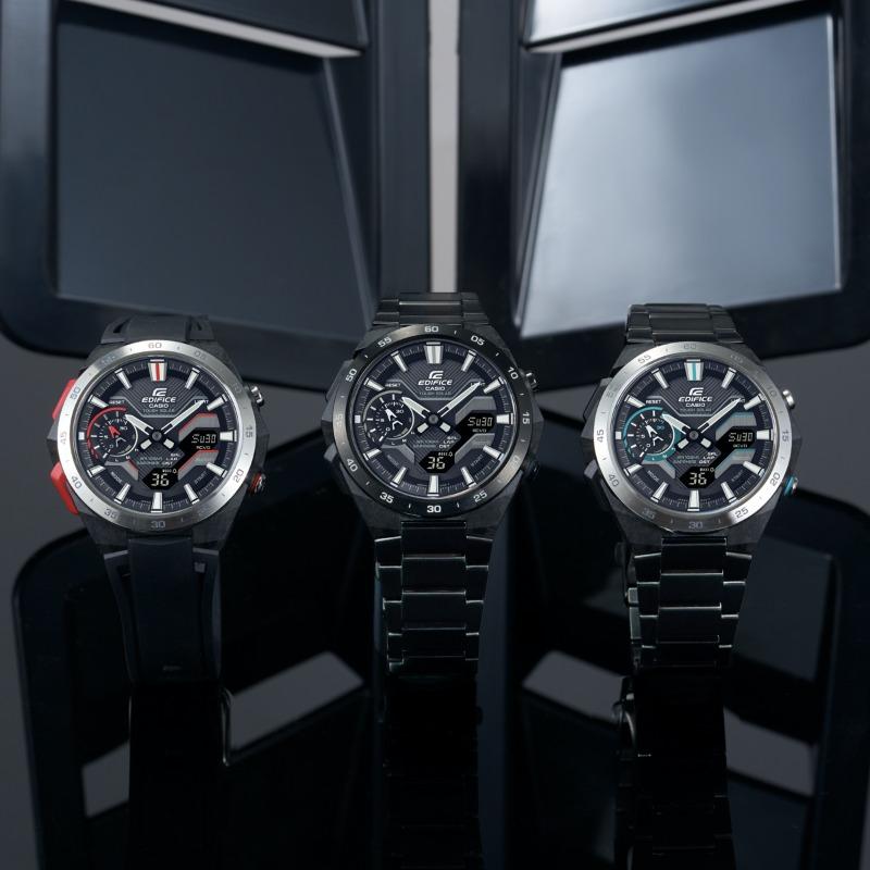 Casio Мужские кварцевые часы из нержавеющей стали с водозащитой 100 м ECB-2200YDC-1A