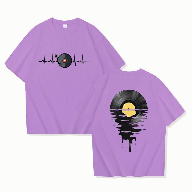 Футболки для любителей музыки для мужчин и женщин, DJ Music Gifts, одежда, принт с граммофонной пластинкой, забавная футболка, футболка для мужчин