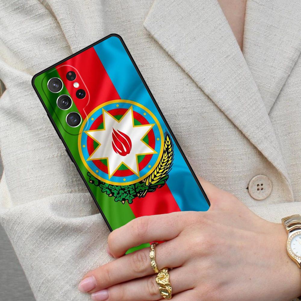 Мягкий чехол для телефона с флагом Азербайджана для Samsung Galaxy S26 Ultra S25 S24 S23 S22 S21 S20 Note10