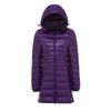 FASHION  Light Down Jacket Women's Medium  Long Fattened Plus Size Removable Cap Lightweight Ultra-thin Jacket Tide Clothes