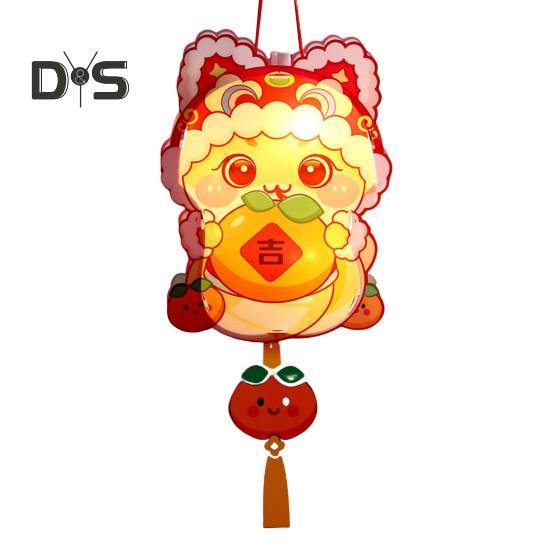 Китайский набор для изготовления фонариков своими руками, новогодний ручной фонарь на батарейках, простая сборка, мультяшный фонарь в виде змеи для весеннего фестиваля