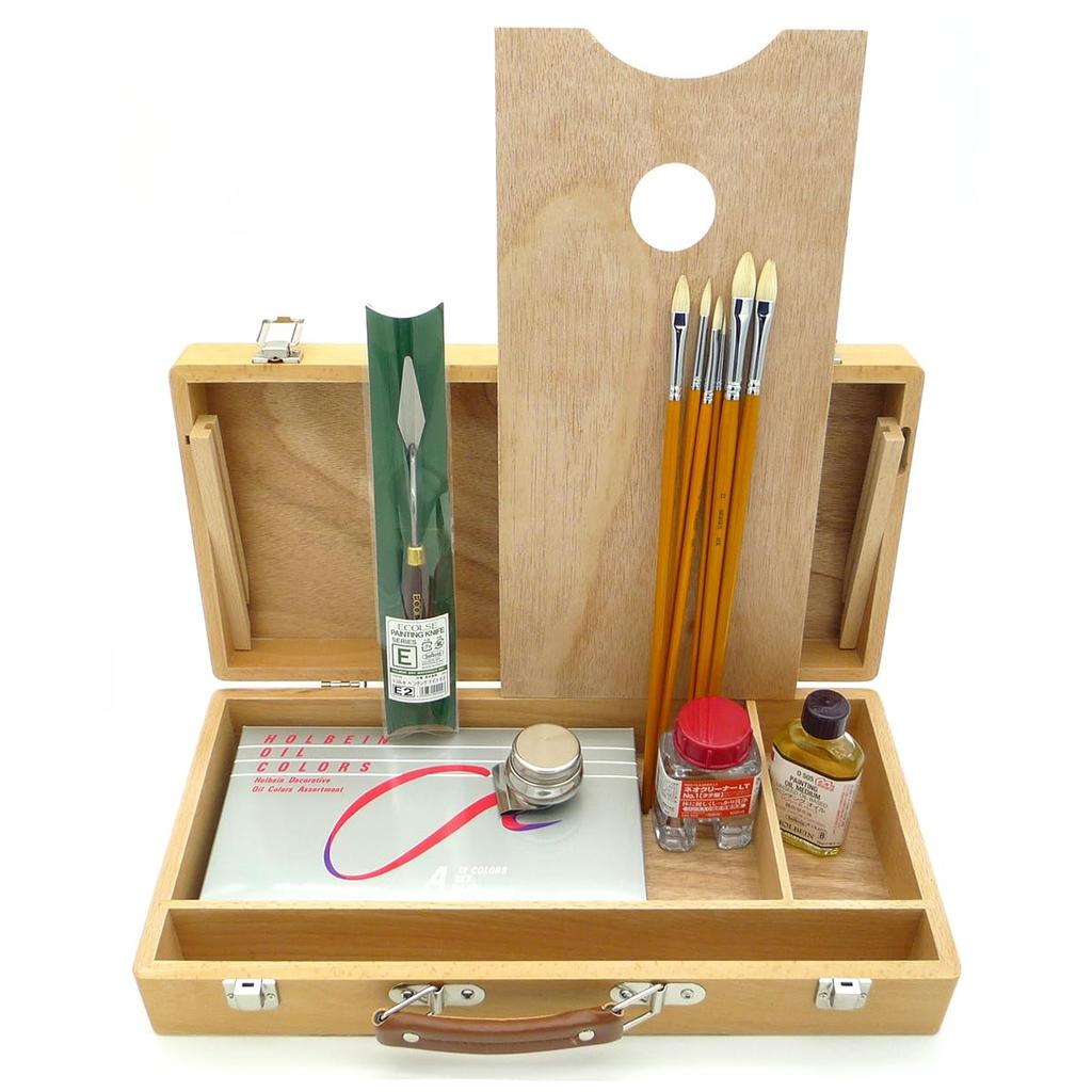 Yume Art Supplies оригинальный стартовый набор масляных красок деревянная коробка натянутый холст F4 упаковка из 2 предметов включена Ver.2 CV-KF4Y