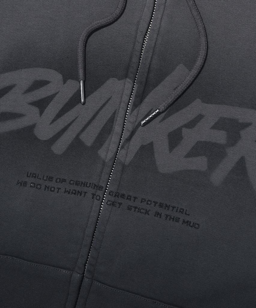 Худи на молнии Bunkerbuster Gradient Oversized Mq1Tu059_Угольный
