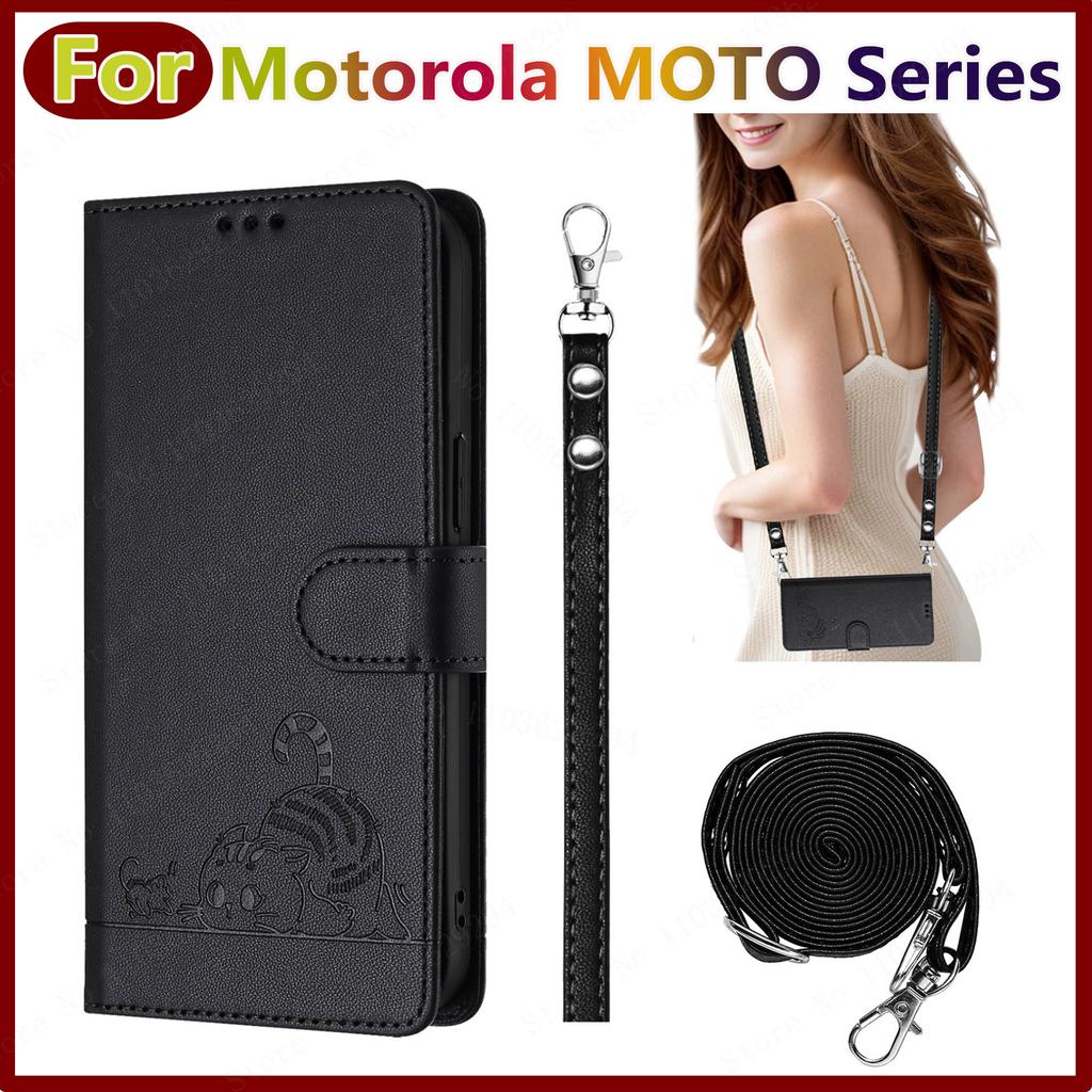 Кожаный чехол-кошелек для Motorola Moto G72, G53, G13, G23, G73, G14, G54, G84, G04, G24, G34