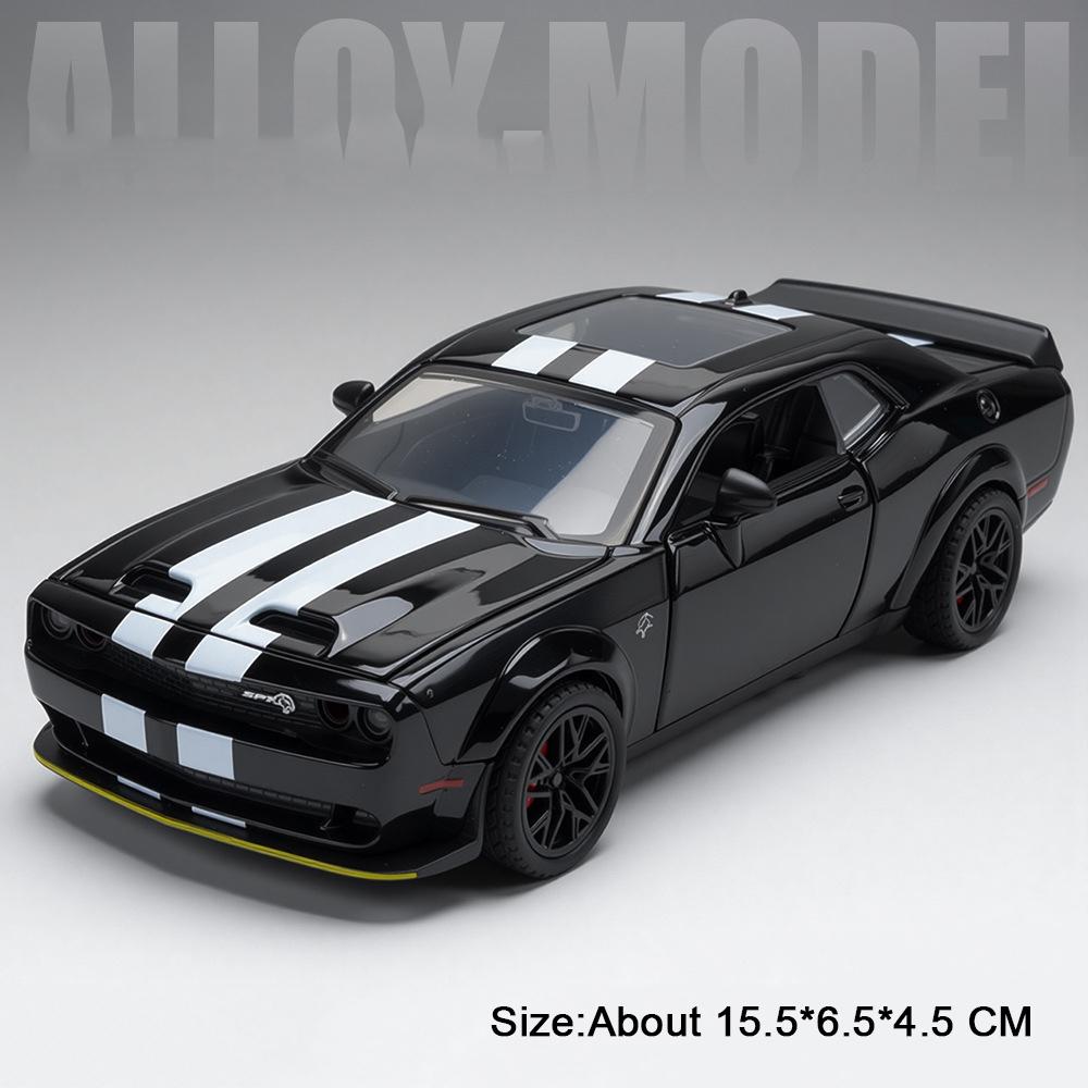 1:Модель игрушечного спортивного автомобиля Hellcat Charger в масштабе 32, со звуком и светом, литая из сплава, модели суперкаров, игрушки, праздничные подарки для парня