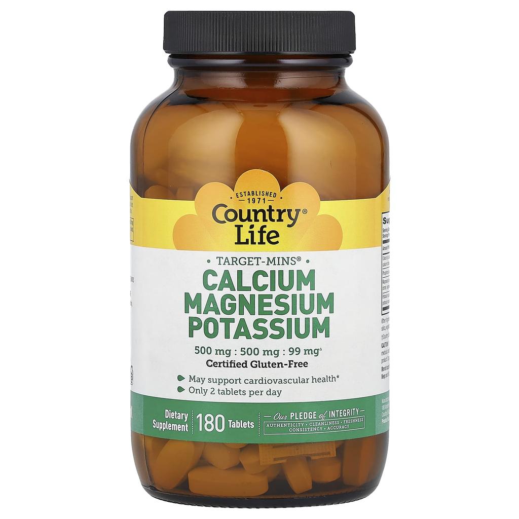Target-Mins, Calcium, Magnesium, Potassium, 180 Tablets