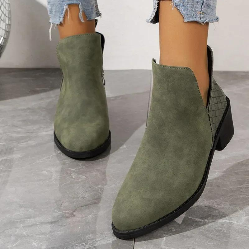 Женские ботильоны, новые осенние замшевые ботинки челси, женские модные ботинки на платформе, ботильоны на каблуке с боковой молнией, Botas De Mujer