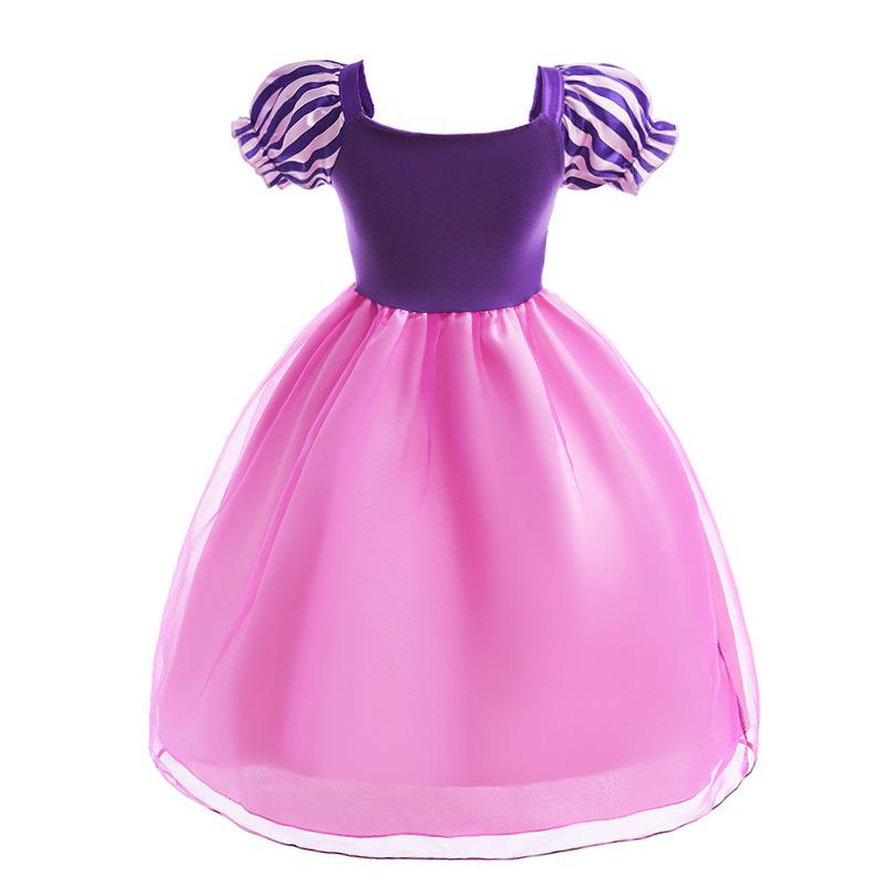 2024 Girls Summer Foreign Trade Rapunzel Le Pei Birthday Gift Sophia Girls Dress Summer Q25