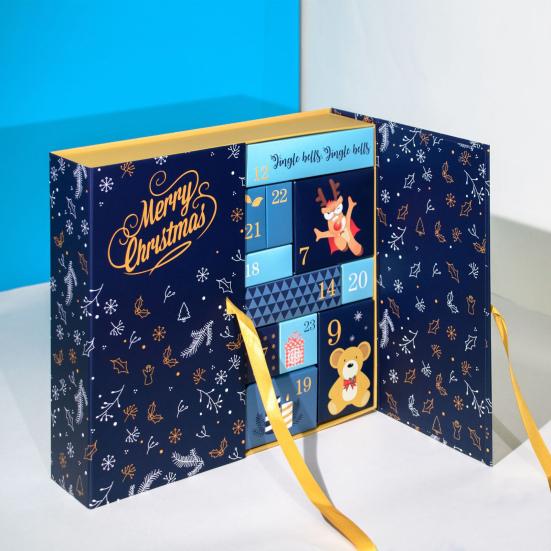 Christmas Advent Calendar 2025 24 Days Christmas Countdown Calendar with 24 Empty Boxes DIY Refillable Gift Boxes for Boys Girls Teens Adults