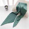 Luxury Silk Shawl Square Scarfs For Women Fashion Pleated Scarf Muslim Hijab Wraps Female Neckerchief Lady Crinkled Hair Scarf