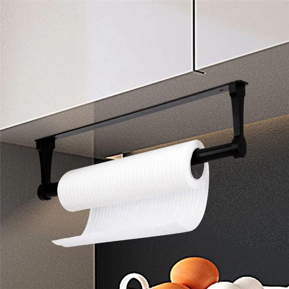 Stainless Steel Toilet Roll Holder Space Aluminum Tissue Paper Holder Under Cabinet