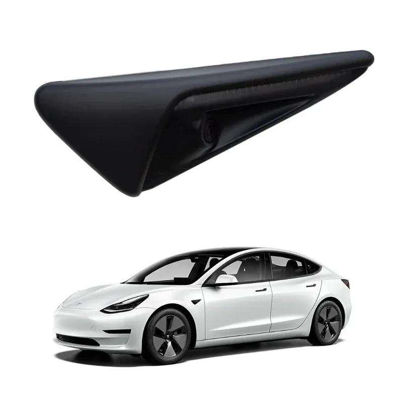 For Tesla Model 3 Y Side Camera Cover Carbon Fiber ABS Wing Fender Protection Sticker Modification Decor Accessories -