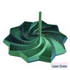 3D Printed Spiral Radish Tower: Three-Dimensional Polygonal Fingertip Toy with Handle