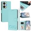 Happy Heart Pattern Magnetic Closure Vegan Leather Phone Case With Wrist Strap For vivo X200 FE