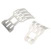 2Pcs RC Front Rear Chassis Skid Plates Stainless Steel Silver Armor Protection Plate RC Accessories