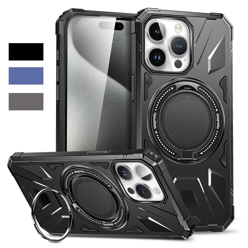 Чехол для телефона Armor 360 ° с вращающимся кронштейном для iPhone 16 15 14 13 12 Pro Max 11, противоударный защитный чехол для телефона