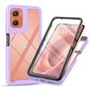 Case for Moto G06, includes built-in screen protector + clear back cover