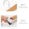 Stainless Steel Pant Trouser Hanger Wood Pants Clips High Quality Solid Wooden Hanger