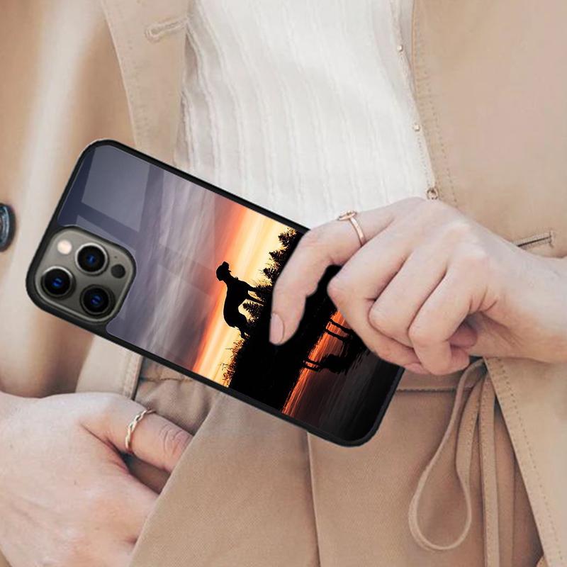Cute Dog Sunset Walk Canine Magnetic Phone Case For APPLE iPhone 17 Air 16 14 13 12 Pro Max 15 Plus Wireless MagSafe Cover