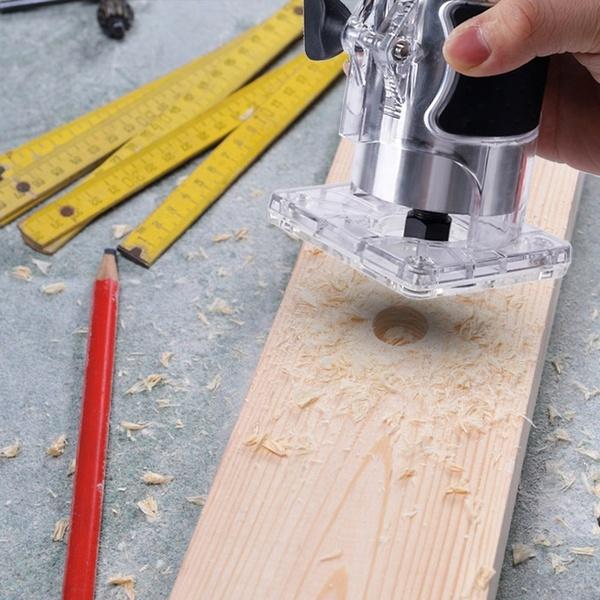 110V/220V 30000RPM 650W Electric Wood Trimmer Tool Hand Trimmer Wood Machine Router Tool Set For Woodworking Engraving Slotting Trimming Carving