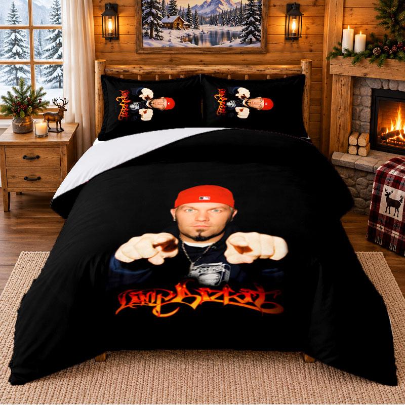 Limp Bizkit Pattern Bedding 3Pcs Set Bed Sheet And Pillowcases For Indoor Bedroom