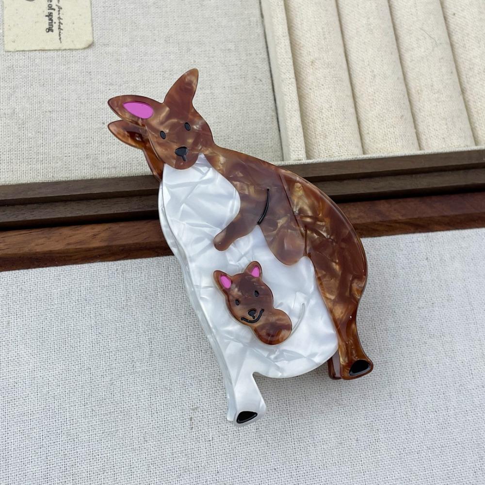 Rabbit Cartoon Animal Hair Clip Puppy Geometry Shark Clip Funny Bear Acetate Hair Claw Female