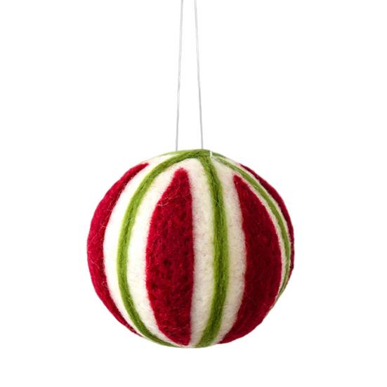 Шерстяной шар Рождественское украшение Ручная работа Войлочные шары Подвеска на рождественскую елку