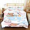 Kawaii Bubu и Dudu 3D Printing Anime Комплект постельного белья Пододеяльник Одеяло Кровать Односпальная Двуспальная Полная King Queen Size Комплект постельного белья для детей