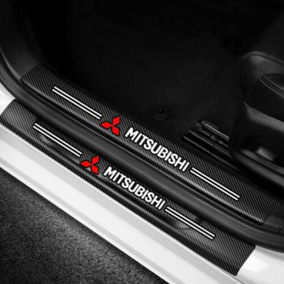 4 шт. Накладка на порог двери автомобиля, наклейка на порог от царапин для Mitsubishi