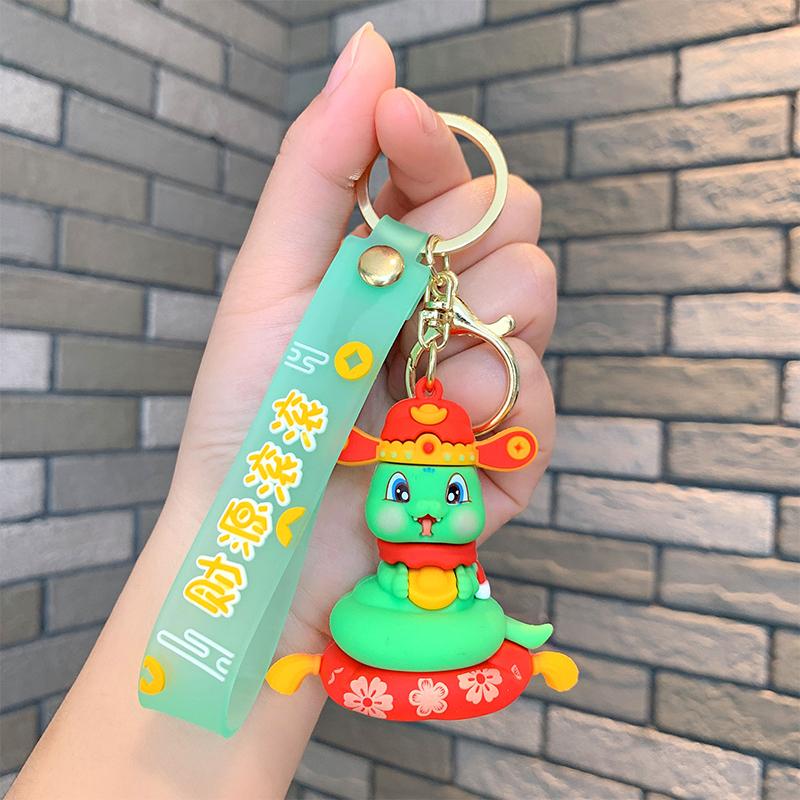 Творческий весенний фестиваль змея счастливый брелок год кулон китайский стиль змея брелок рюкзак украшения аксессуары подарок