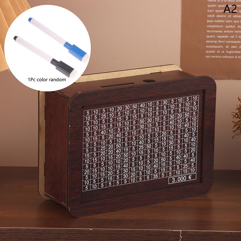 Копилка деревянная копилка 1000/2000/3000/5000/10000 евро с копилкой многоразового использования с целью сбережения и коробками с числами