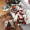Christmas Cushion Cover Snowflake Christmas Tree Pattern Christmas Pillow Cover Elk Decorative Square Shape