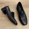 Fashion Square Toe Mid Heel Shoes 2025 Fashion Casual Loafers Office Dress Up Women Pumps Comfortable Soft Single Shoes Zapatos De Mujer