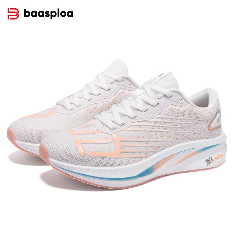 BAASPLOA Женские кроссовки для тренировок, легкие, амортизирующие, нескользящие, кроссовки с карбоновой пластиной, дышащие, нескользящие, удобные, женские кроссовки для бега на открытом воздухе