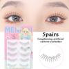 5Pair Artificial Lashes Natural Wispy Comic Eye U-shaped Transparent Stems Extension False Eyelashes Fashion Korean Eye Makeup