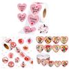 500Pcs Heart Shape Stickers Roll Valentine's Day Label Decor 1 Inch Stickers Envelopes Seals