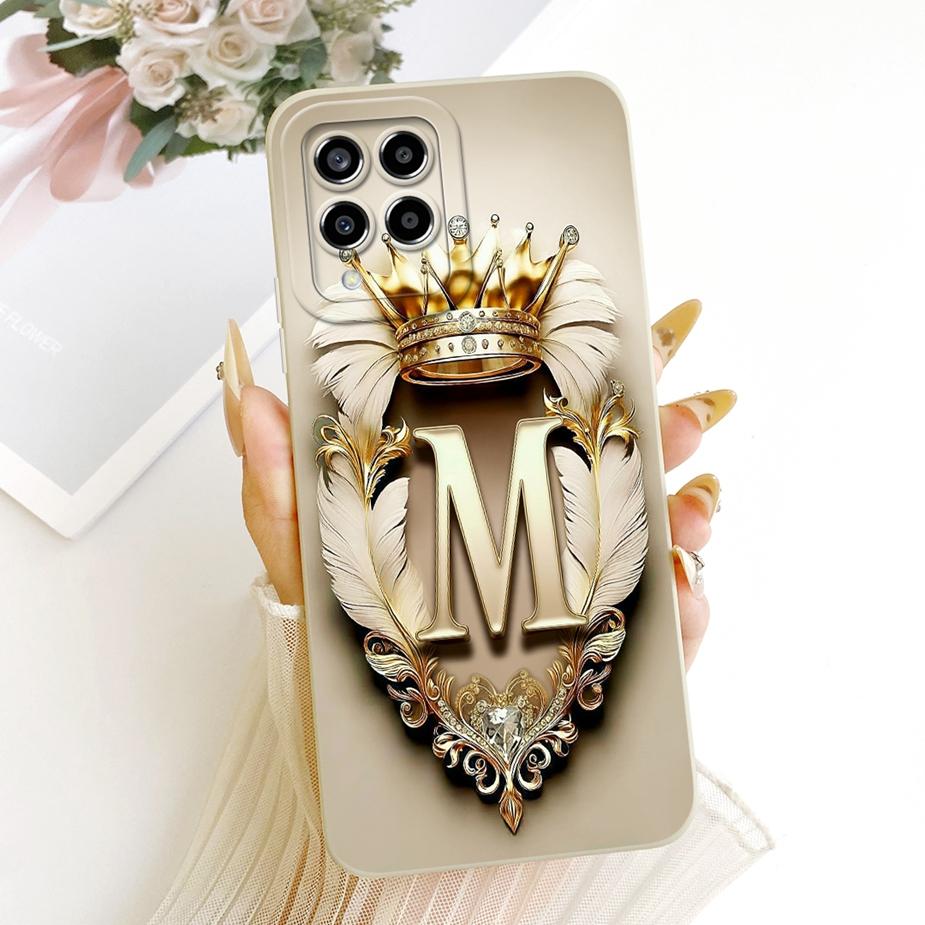 Чехол для Samsung Galaxy M33 M53 5G Крутая Корона Буквы Чехол Ударопрочный Чехол для Телефона Для Samsung M33 M 53 Galaxy M53 5G Мягкие Fundas
