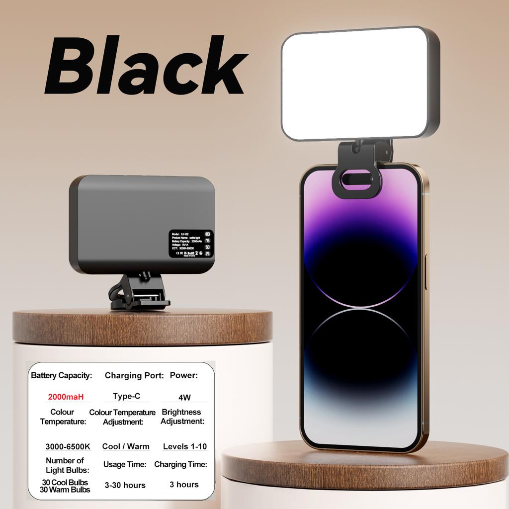 Mobile Phone Fill Light Rechargeable RGB LED Straight Pocket Video Photography Lighting On For Mobile Phone Make Up Fill Light