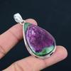 Natural Ruby Zoisite Gemstone Pendant, 925 Sterling Silver, Pendant Jewelry, Handmade Silver Pendant Jewelry for Gift, Easter Gift