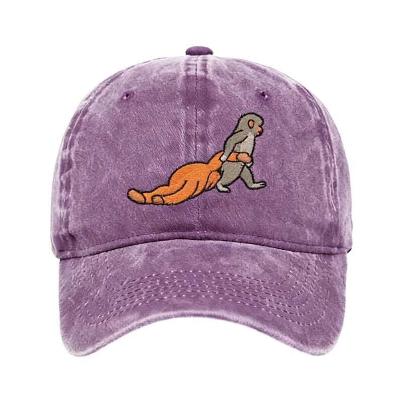 Stylish Cotton Baseball Hat Feature Lovely Monkey Embroidery Perfect Sports Hat For Men Women And Kids